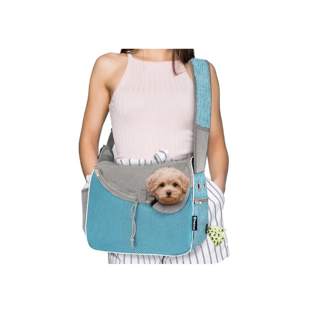 Pet Carrier Sling Bag for Dogs - Blue and Gray NWT